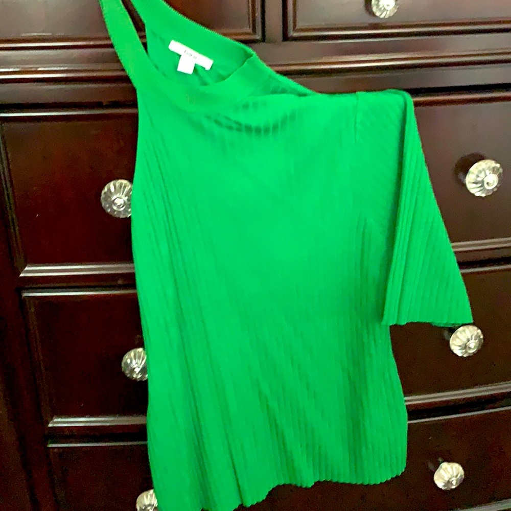 One sleeve beautiful green sweater